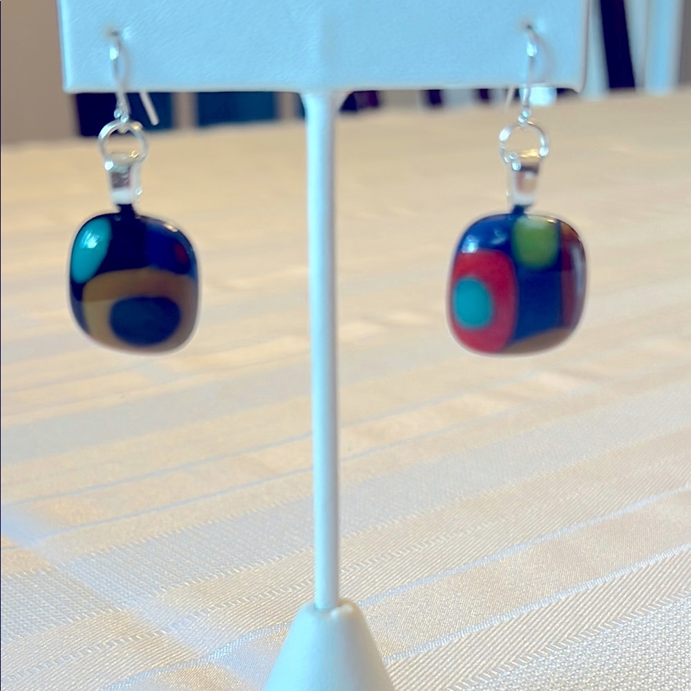 EUC Colorful Modern Dot Earrings